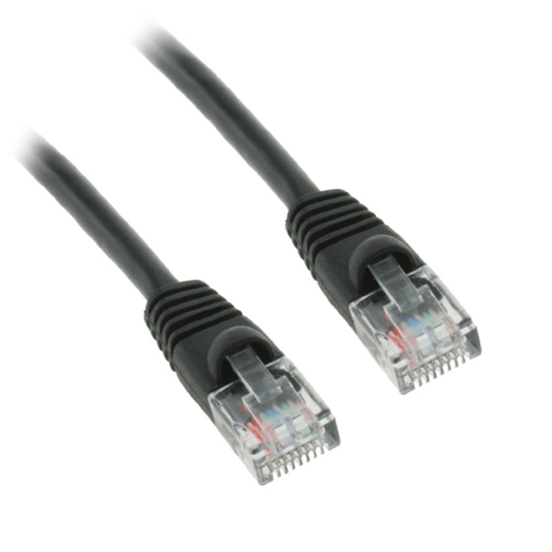 3827BK-14 – PATCH CORD CAT5E BLACK 14FT SNAGLESS BOOT