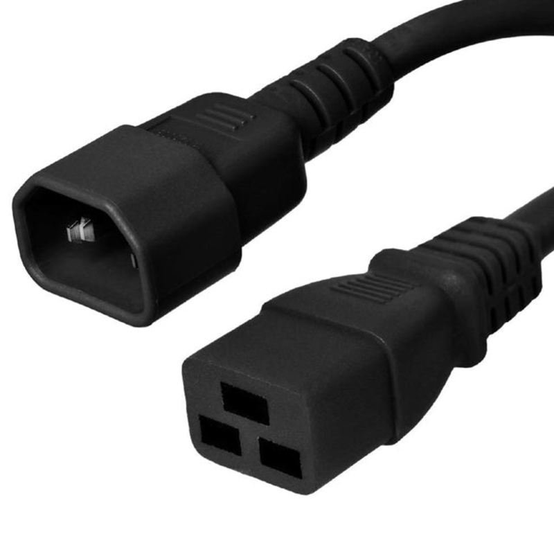 PYKT-3231 – JUMPER CORD 3/14 3FT RND BK SJTW C14 TO C19 FT2 105C 15A/250V