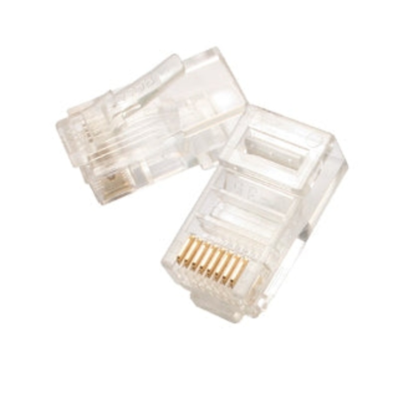 RJ-45 SOLID – MODULAR PLUG 8P8C SOL CAT5E RND  (2 pcs/pkg)