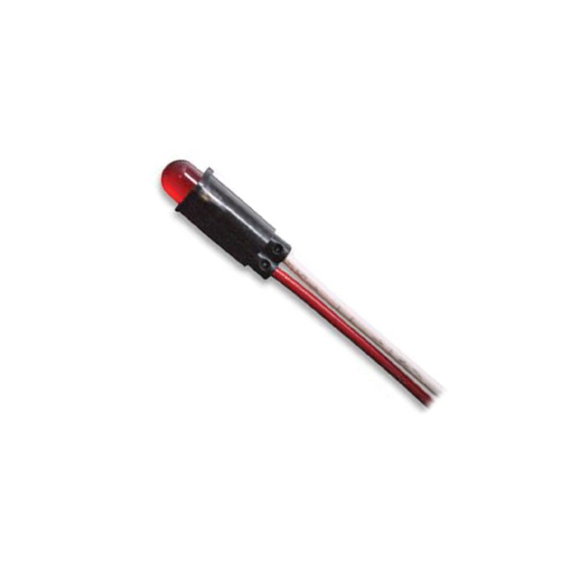 5100H1 – INDICATOR 2V LED 6.35MM RED CHMT 30MCD 20MA WIRE