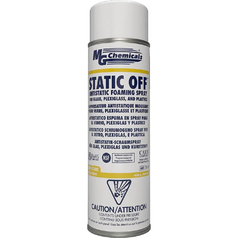 826-450G – ANTISTATIC FOAMING SPRAY 450G NON-FLAMMABLE AND NON-ABRASIVE