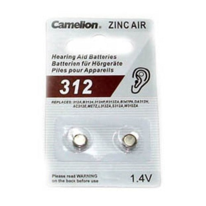 A312-BP2 – BATTERY ZINC AIR 312 1.4V/1.45V HEARING AID BATTERY (2 pcs/pkg)