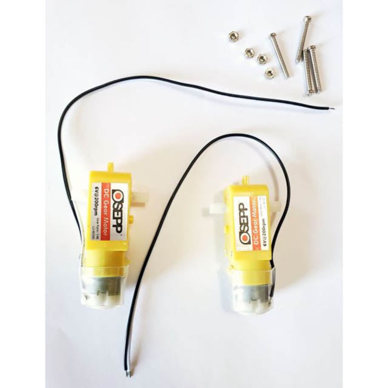 LS-00160 – MOTOR GEAR 6V 200RPM 120MA GEAR RATIO 1:48 (2 pcs/pkg)