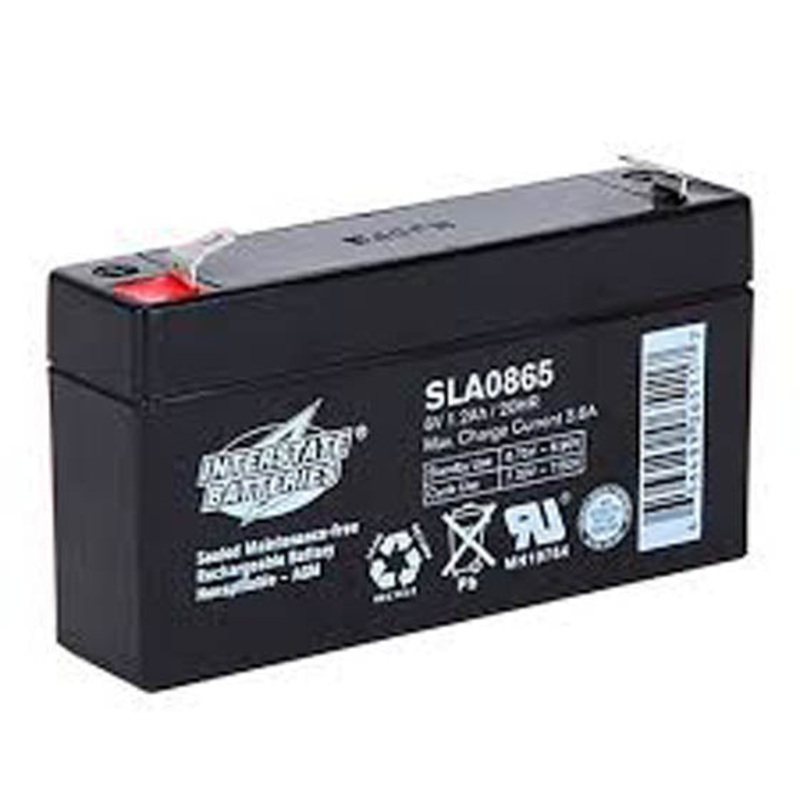 SLA0865 – BATTERY LEAD ACID 6V 1.2AH QTAB 3.81X0.98X2IN(LXWXH)
