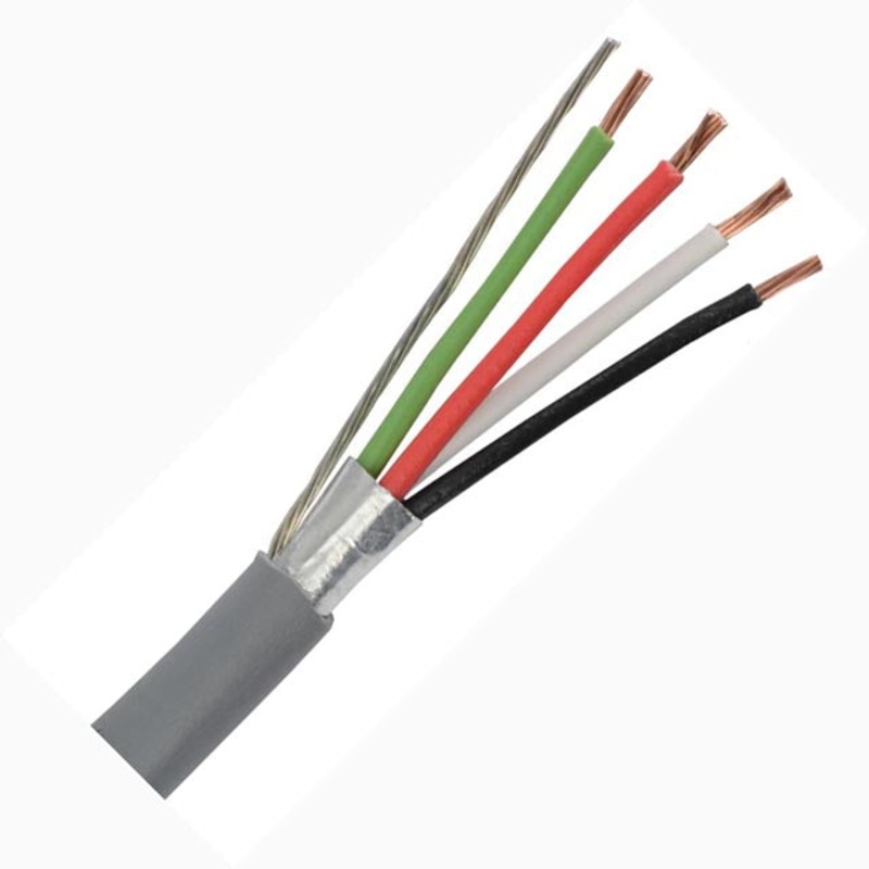 T5552-20 – CABLE 4C 18AWG STR SHLD 20METER FT4 600V 105C GREY
