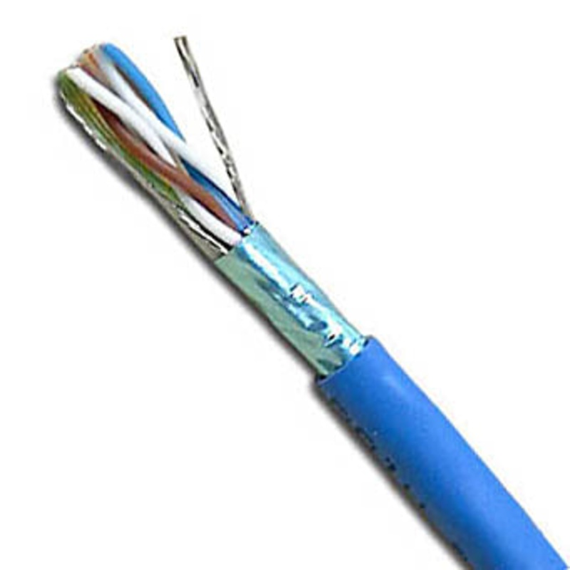 5EO4SR-BLUE – CABLE CAT5E FT4 SOL BLU SHLD 1000FT STP 4/24AWG 350MHZ