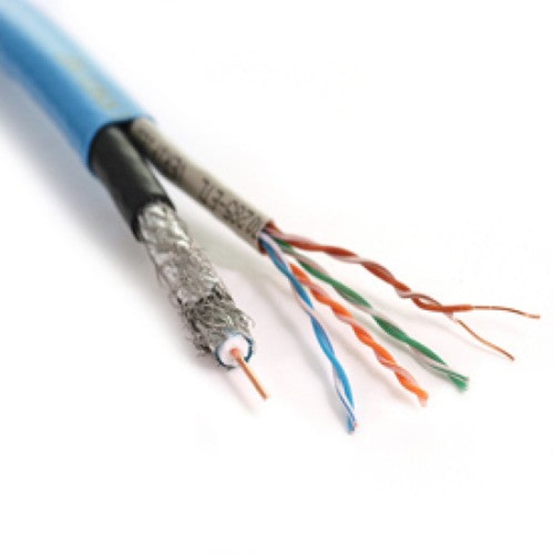 RG6U5E-500SW – CABLE CAT5E+RG6U QUAD 500FT WHT COMBINATION SMART