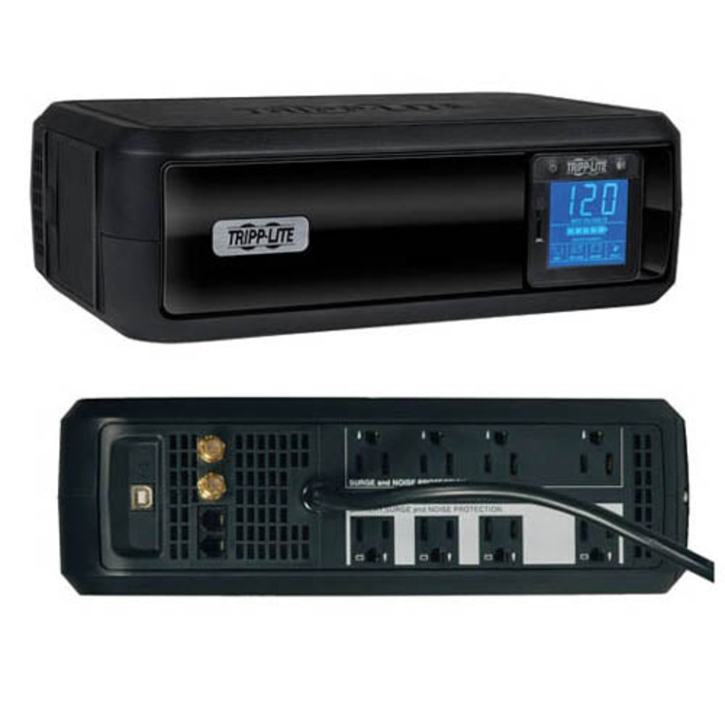 SMART1000LCD – UPS 1000VA 500W 8 SURGE O/LET 6FT PHONE/TV PROTECT 180M BACKUP