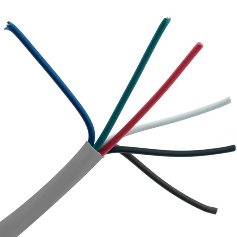 T5406-20 – CABLE 6C 22AWG STR UNSH 20METER FT4 600V 105C GREY