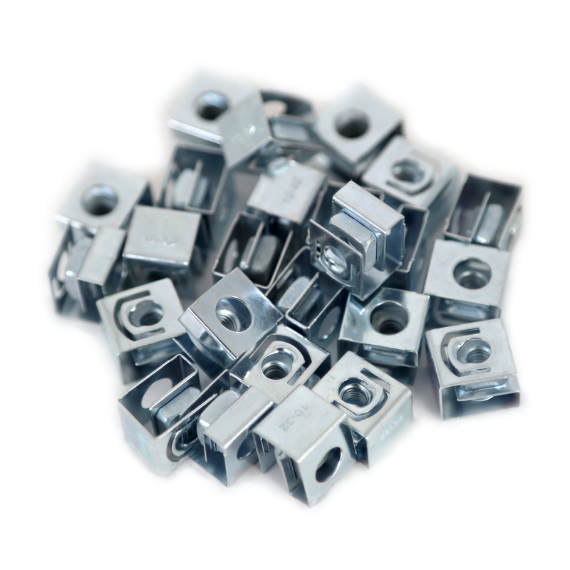 1421N25 – RACK RAIL CLIP NUTS 10-32 BLK HEAT TREATED (25 pcs/pkg)