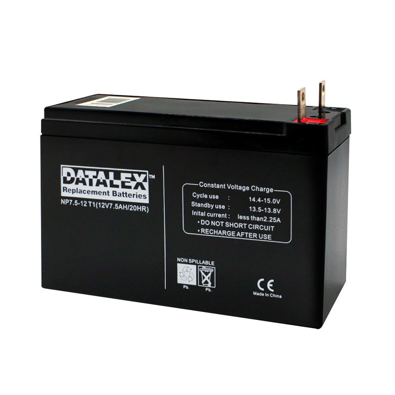 NP7.5-12 T1 – BATTERY LEAD ACID 12V 7.5AH W/T1 TABS 5.94X2.56X3.66IN(LXWXH)