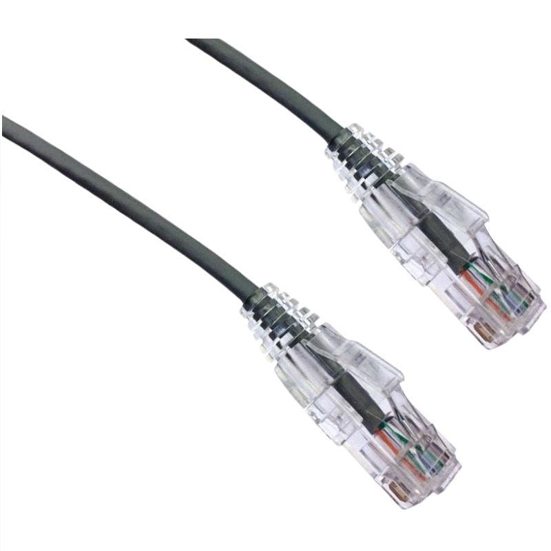 PC-UT6A007G – PATCH CORD CAT6A SLIM GRY 7FT ULTRA-THIN 28AWG FT4 CMR 10GIG