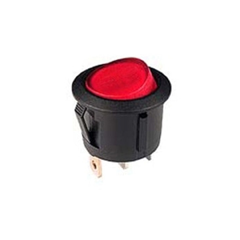 30-16182 – ROCKER SWITCH LIT 1P1T 10A RED ON-OFF 125VAC ROUND 19MM SNAP-IN