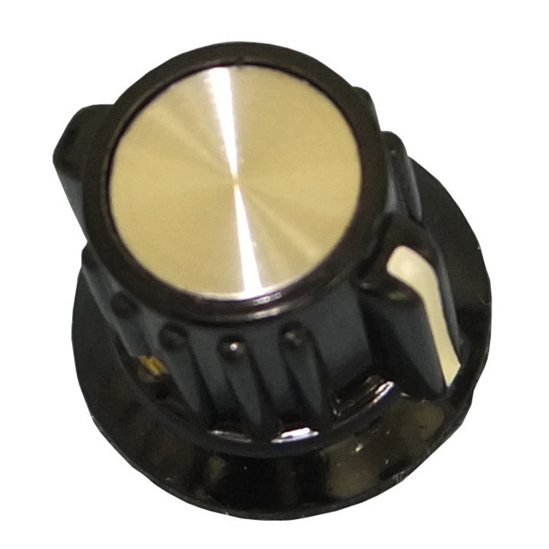 3015 – KNOB 1/4IN PLAST 20MM SCREW RIBBED WITH SKIRT 17MM BLACK