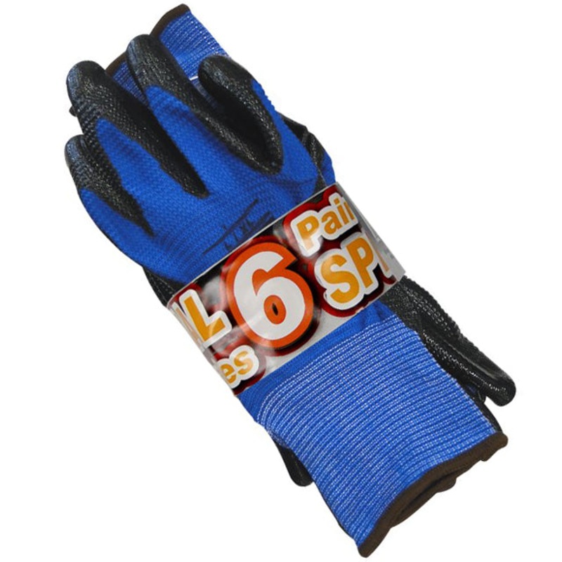 52226-ELD53 – GLOVES NITRILE SMALL/MEDIUM BLUE FOR CLEANING AND GARDENING (6 pcs/pkg)