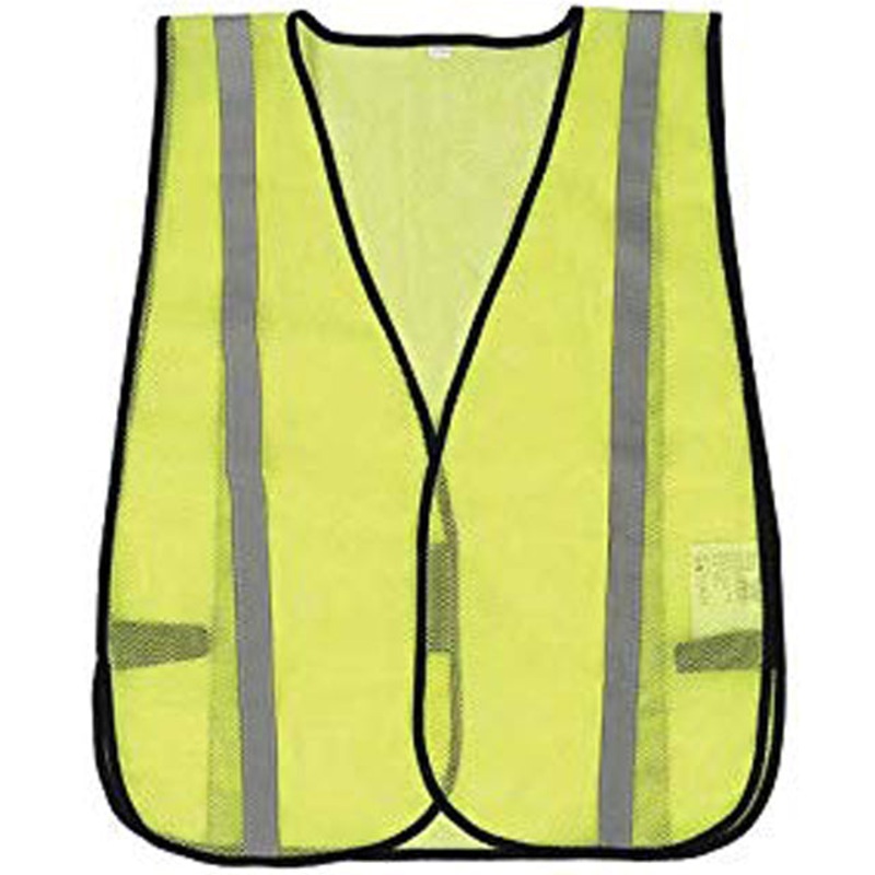 6101G – SAFETY VEST 1IN REFLECTIVE TAPE FLUORESCENT POLYESTER MESH LIME