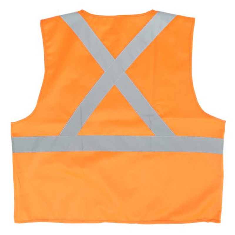 6106O-S/M – SAFETY VEST 2IN REFLECTIVE TAPE CSA Z96-15 COMPLIANT ORANGE S/M