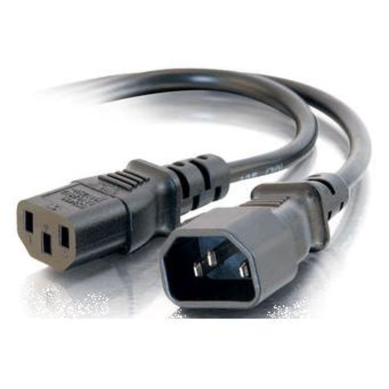 PC9A-12D-001.5F – JUMPER CORD 3/14 1.5FT RND BLK SJT C14 TO C13 FT2 105C