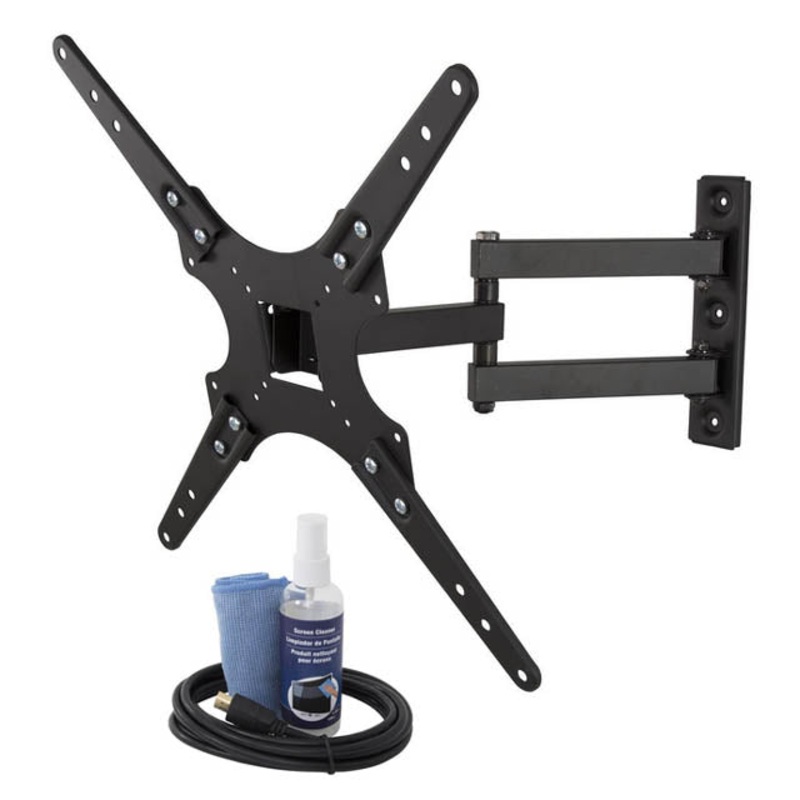 SWIFT440QKIT-AP – TV WALLMOUNT 26-55IN TILT/SWIVEL 66LB W/HDMI SCREEN CLEANER CLOTH