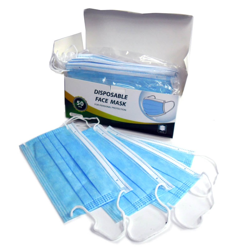 74871 – FACE MASK DISPOSABLE W/EAR LOOP  (50 pcs/pkg)