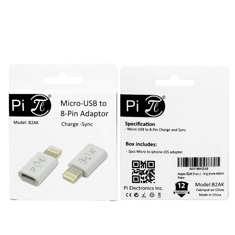 B2AK – IPHONE ADAPTER 8P MALE TO MICRO USB B FEMALE FOR CHARGE-SYNC (2 pcs/pkg)