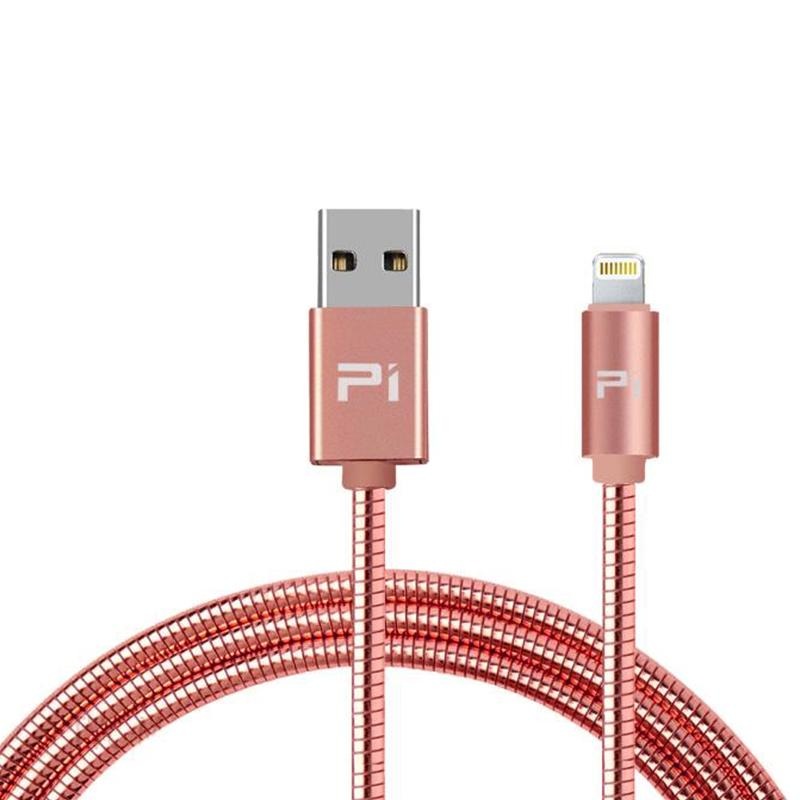 TA11R – USB CABLE A MALE TO LIGHTNING 8P 3FT ROSE METAL FAST CHARG IPHONE