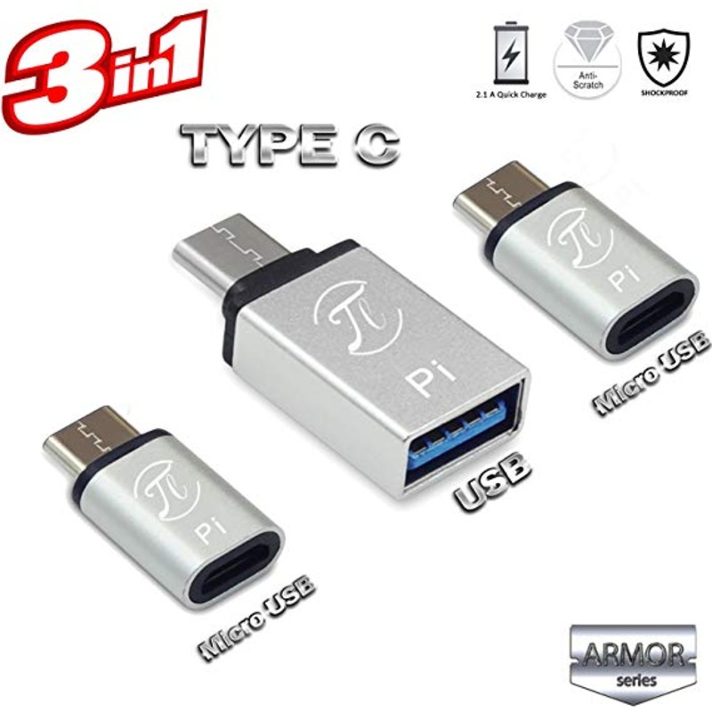 TA31CK – USB ADAPTER C MALE TO A FEM KIT WITH USB C MALE TO MICRO FEM OTG