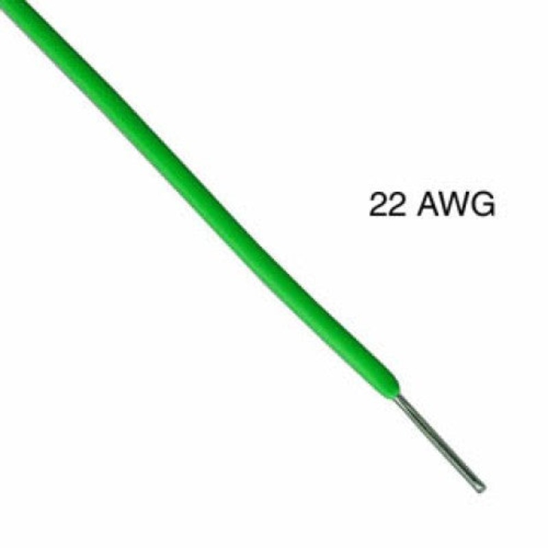 WBA-1855A – WIRE SOLID 22AWG 100FT GREEN TR64 TC PVC FT1 300V 105C