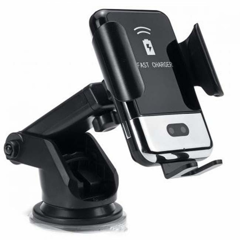 WC29 – CELL PHONE CAR HOLDER WITH INFRA RED SENSING WIRELESS CHARGER