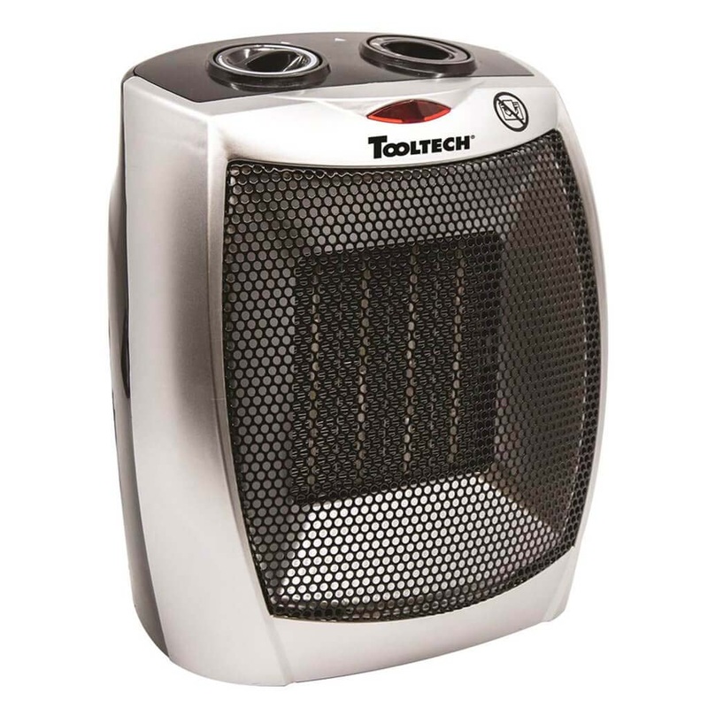100065 – HEATER CERAMIC WITH THERMOSTAT 750-1500W 2 SETTINGS 120VAC