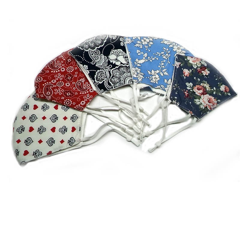 240085 – FACE MASK REUSABLE WASHABLE DESIGNER COTTON ASSORTED (5 pcs/pkg)