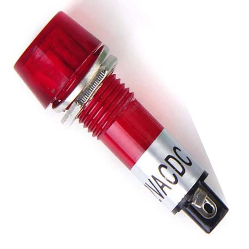 BMB-516 – INDICATOR 12V 10MM RED CHMT SOL RND LENS