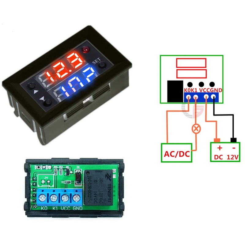 DUAL DISPLAY TIME DELAY RELAY – RELAY TIME DELAY 0-999HRS 1P1T DIGITAL DUAL DISPLAY PANEL MOUNT
