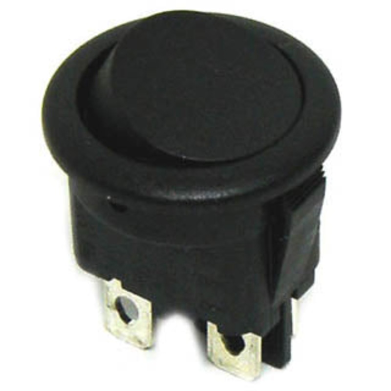 RR812C1121 – ROCKER SWITCH 2P1T 16A ON-OFF 125VAC QT 20MM DIA BLK RND CUL