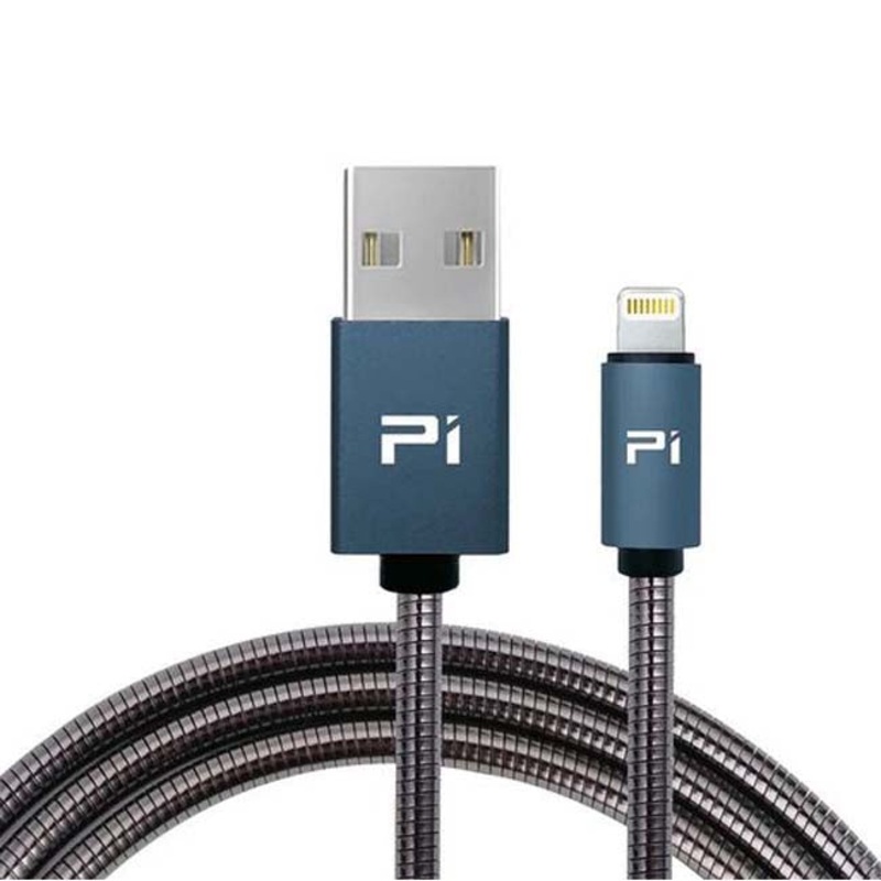 TA22 – USB CABLE A MALE TO LIGHTNING 8P 6FT BLK METAL FAST CHARGE IPHONE