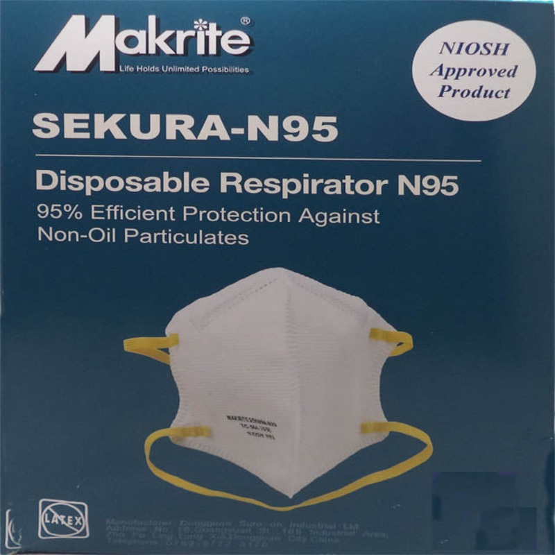 TZSJ-425-20 – FACE MASK RESPIRATOR N95 95% EFFICIENT DISPOSABLE (20 pcs/pkg)