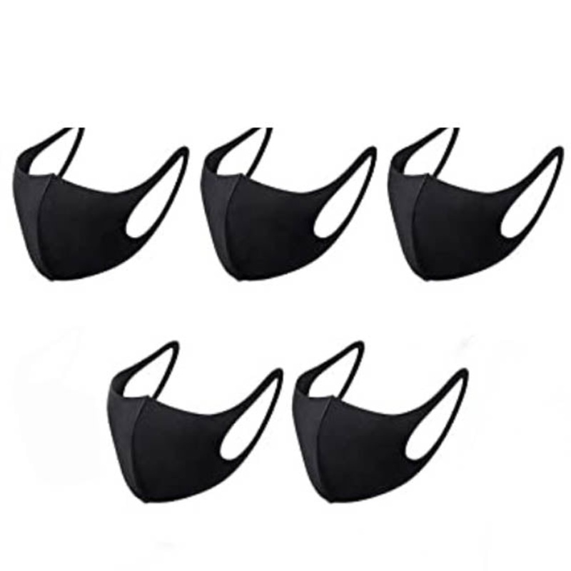 TZSJ-450A-5 – FACE MASK REUSABLE WASHABLE BLK  (5 pcs/pkg)