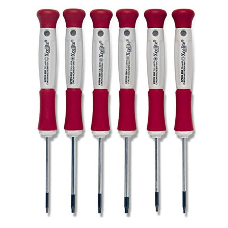 XPTX600 – SCREWDRIVER TORX 6PCS/SET ESD SAFE T5 T6 T7 T8 T10 T15 6IN