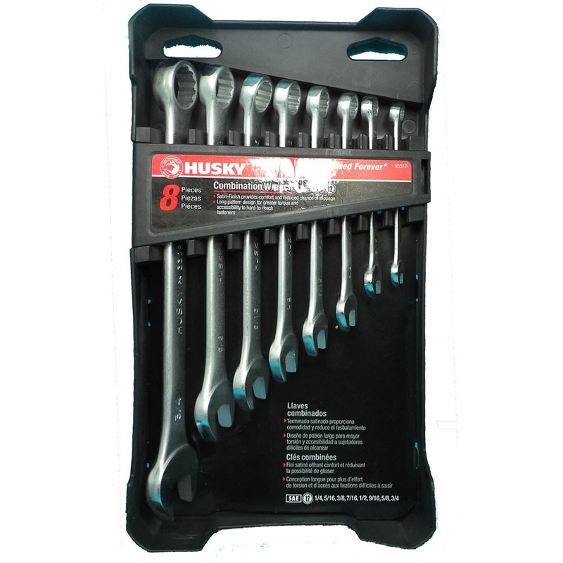 65510 – WRENCH COMBINATION SAE 8PC/SET ASSORTED SIZES