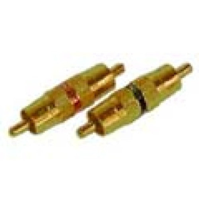 AG1016B – ADAPTER RCA PLUG-PLUG METAL GOLD BLK