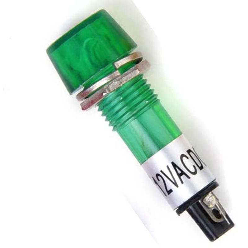 BMD-519 – INDICATOR 12V 10MM GRN CHMT SOL SQR LENS