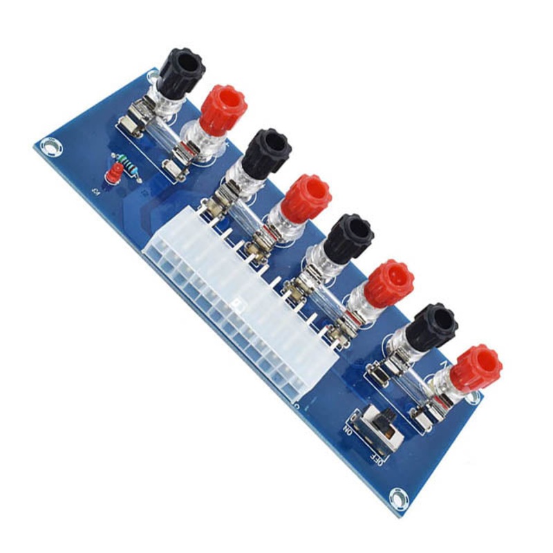 XH-M229 – ATX PSU ADAPTER BOARD W/BINDING POST OUTPUTS 12V 5V 3.3V GROUND