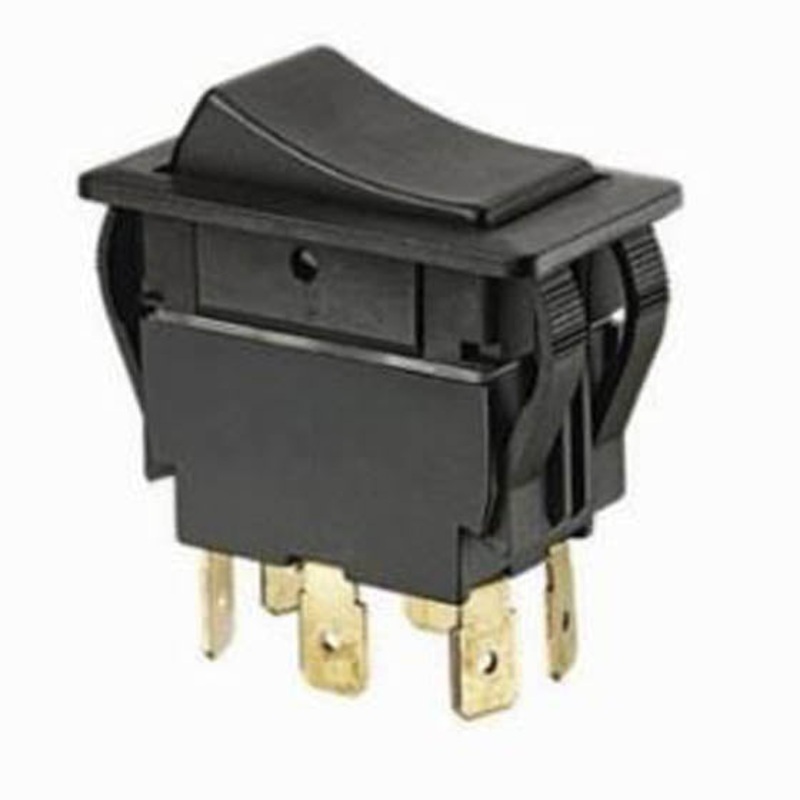 774123 – ROCKER SWITCH MOM 2P2T 20A 125V ON-OFF-(ON) QT 20X38MM