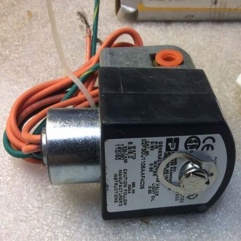 02F30U1106AAF4C05 – SOLENOID AC 120V 8W 3WAY GP 3/32 ORF 1/8 NPT 0/50 AIR/WATER/L.OIL