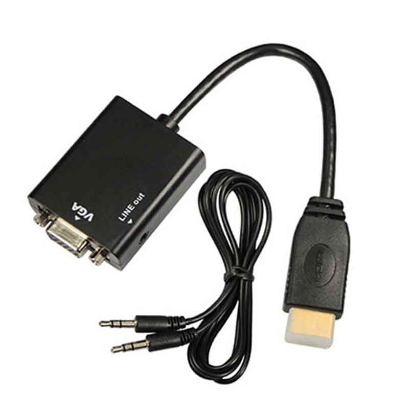 ADA-CONVERTER-HDMI-VGA/AUDIO-B – HDMI TO VGA ADAPTER CABLE WITH AUDIO