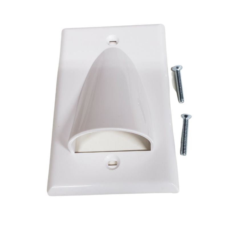 AV120 – WALL PLATE FOR BULK CABLE WHITE  REVERSIBLE