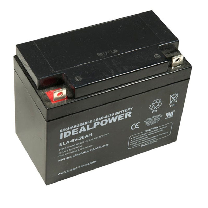 ELA6V20AH – BATTERY LEAD ACID 6V 20AH BOLT 6.18X3.27X4.92IN(LXWXH)