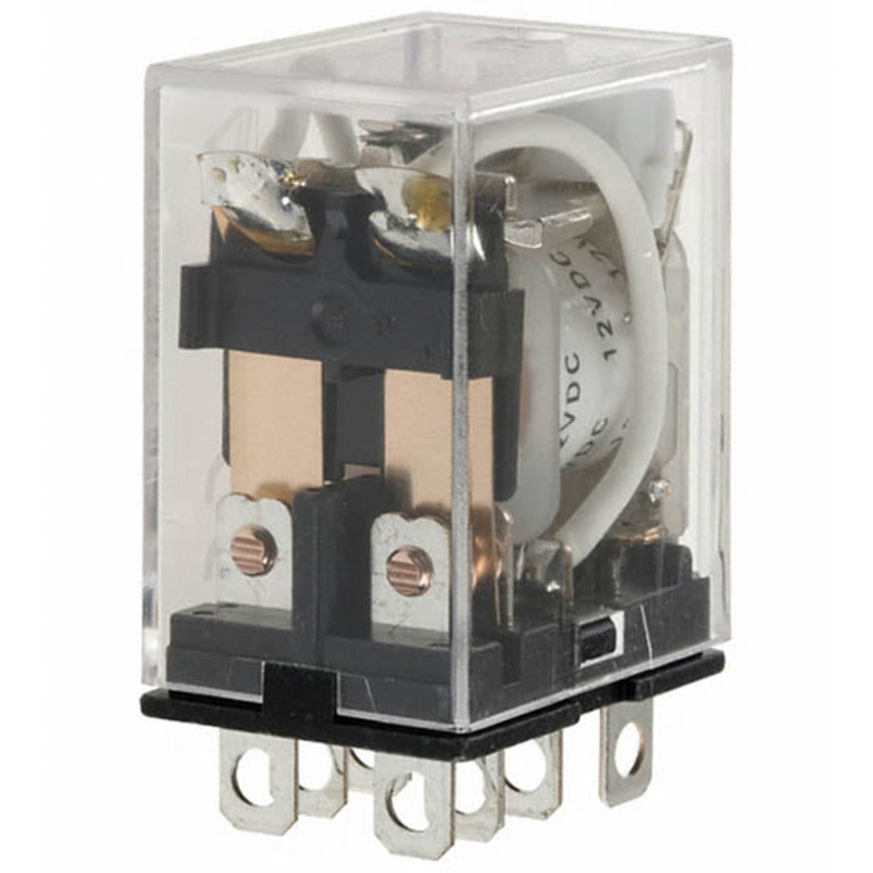 LY2N-DC12 – RELAY DC 12V 2P2T 10A 8P PLUGIN 10A/120VAC