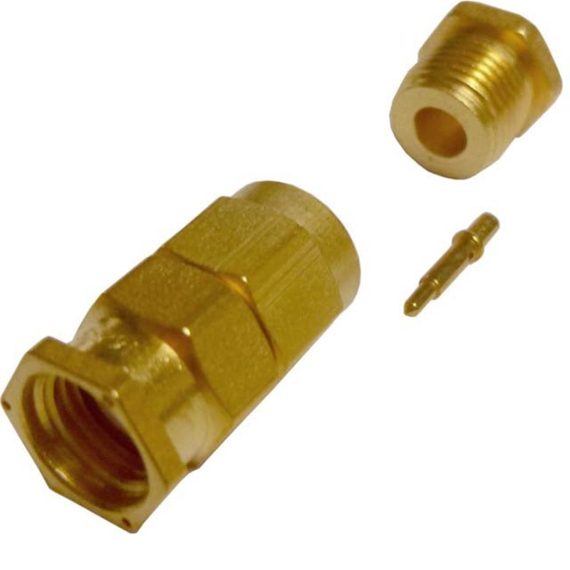 M39012/55-3007 – MIL SPEC SMA PLUG RG174 CLAMP GOLD 18GHZ