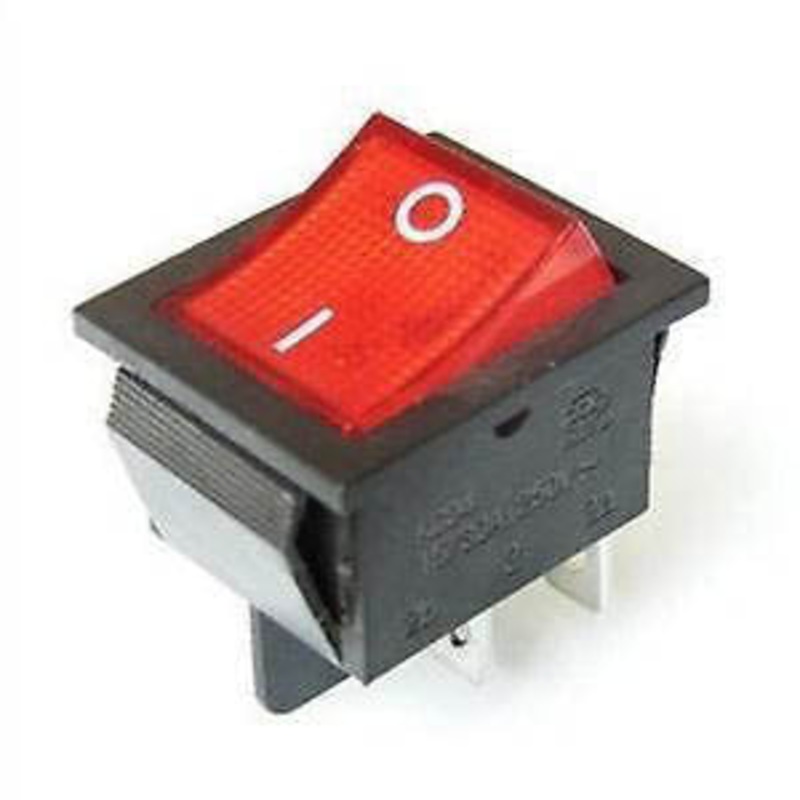 R210-1C5L-BR1-NWC-RED – ROCKER SWITCH LIT 2P1T 16A ON- OFF 250VAC QT 22X30MM ACTU RED